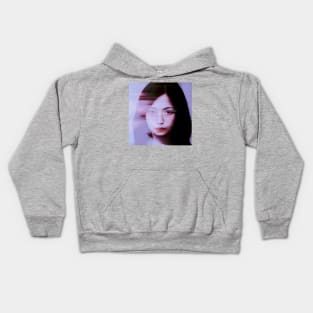 ALL THE MISTAKES Glitch Art Portrait Kids Hoodie